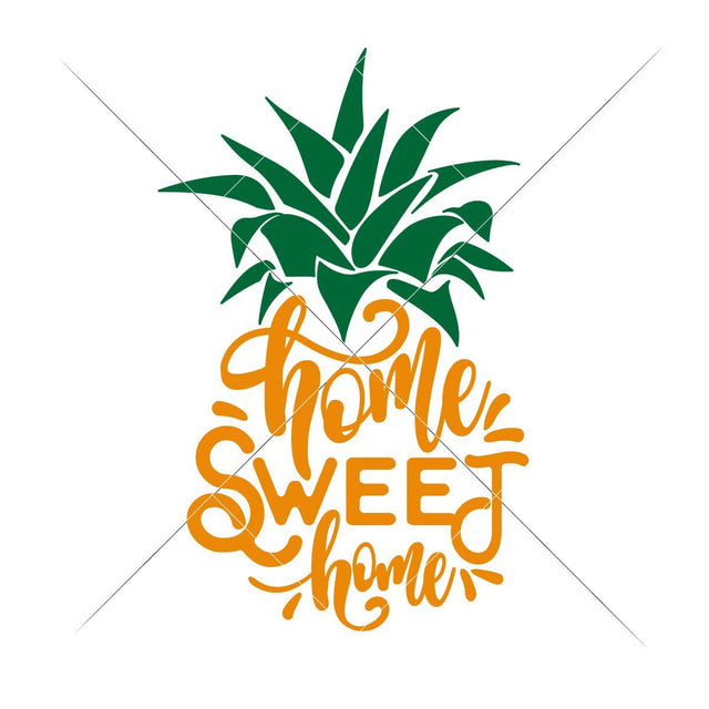 Home Sweet Home Pineapple SVG Chameleon Cuttables 