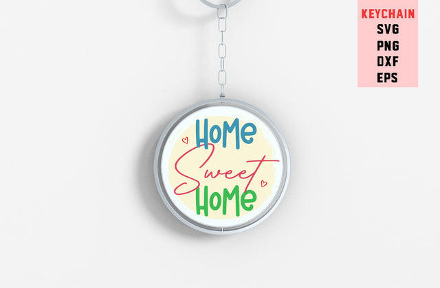 Home Sweet Home, Round Key ring SVG SVG MD mominul islam 