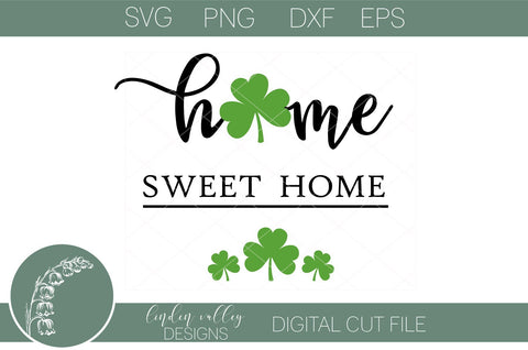 Home Sweet Home Round Sign-St Patrick's Day Wood Round SVG SVG Linden Valley Designs 