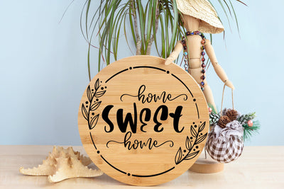 Home Sweet Home Round Sign SVG SVG dapiyupi store 