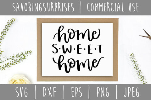 Home Sweet Home Round SVG SavoringSurprises 