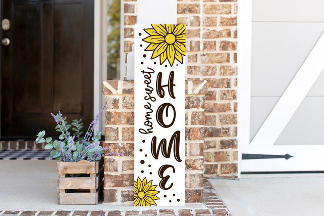 Home Sweet Home Sunflower Porch Sign SVG | VIP Extended Use License SVG So_Fontsy_VIP 