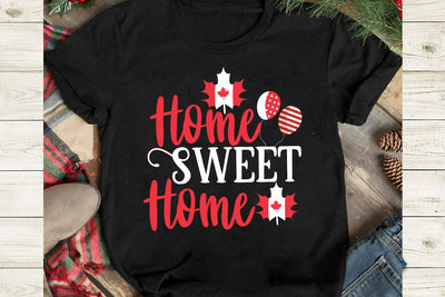 Home Sweet Home SVG Cut File , Canada Independence Day SVG Cut File,Canda SVG Design, Canada Independence Day SVG Quotes ,Canada Day Sublimation SVG BlackCatsMedia 