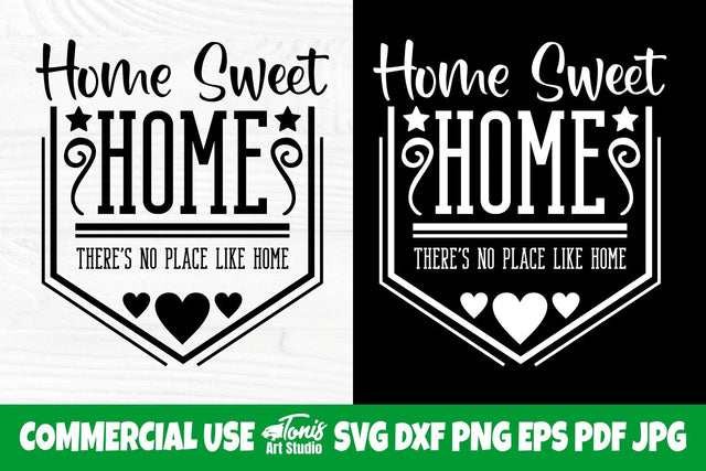 Home Sweet Home SVG Cut File, Farmhouse Sign Svg SVG TonisArtStudio 