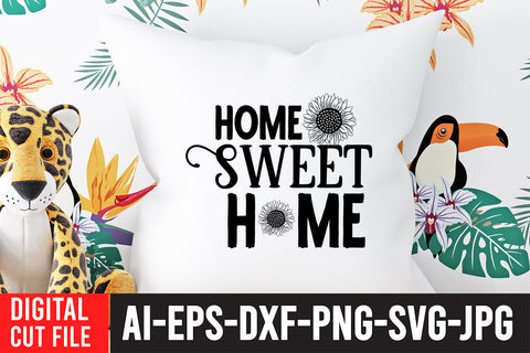 Home Sweet Home SVG Cut File , Sunflower SVG Bundle SVG BlackCatsMedia 