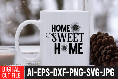 Home Sweet Home SVG Cut File , Sunflower SVG Bundle SVG BlackCatsMedia 