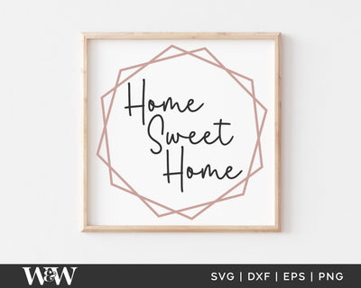 Home Sweet Home SVG | Door Sign SVG SVG Wood And Walt 