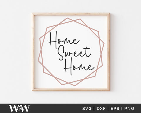 Home Sweet Home SVG | Door Sign SVG SVG Wood And Walt 