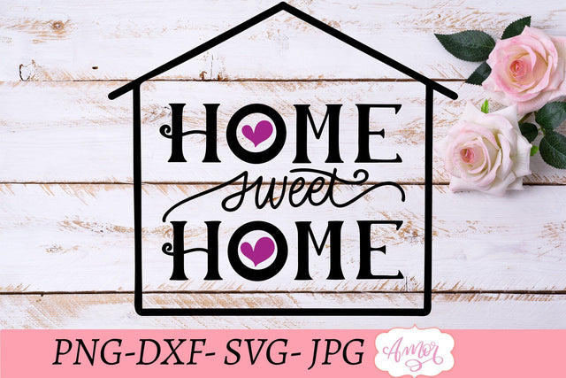Home sweet home SVG, farmhouse sign svg SVG Amorclipart 
