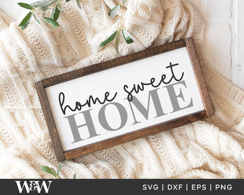 Home Sweet Home SVG | Farmhouse Welcome SVG SVG Wood And Walt 