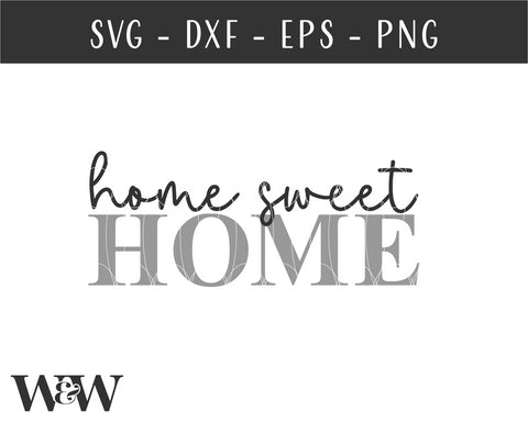 Home Sweet Home SVG | Farmhouse Welcome SVG SVG Wood And Walt 