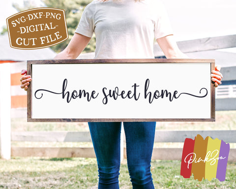 Home Sweet Home SVG Files | Farmhouse Sign Svg | Family Svg | Home Sign Svg | Commercial Use | Digital Cut Files (1250858355) SVG PinkZou 