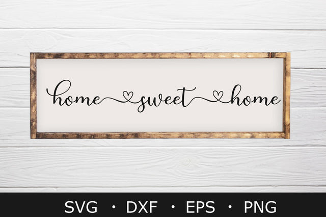 Home Sweet Home SVG Files, Home Sign Svg, Farmhouse Sign Svg SVG Chamsae Studio 
