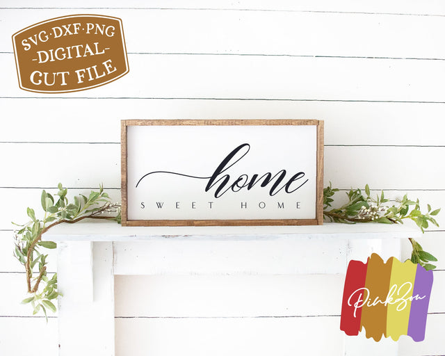 Home Sweet Home SVG Files | Home SVG | Farmhouse SVG | Family SVG | Rustic SVG | Commercial Use | Cricut | Silhouette | Digital Cut Files (1070545989) SVG PinkZou 