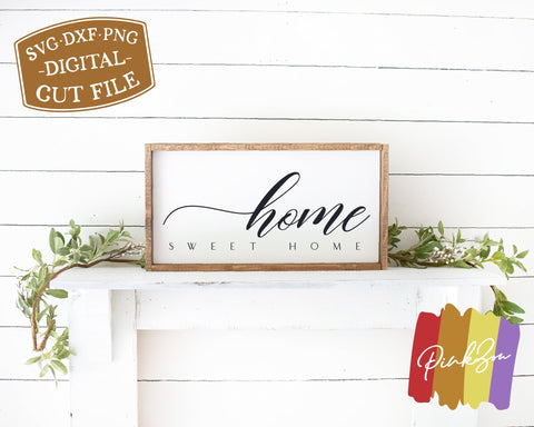 Home Sweet Home SVG Files | Home SVG | Farmhouse SVG | Family SVG | Rustic SVG | Commercial Use | Cricut | Silhouette | Digital Cut Files (1070545989) SVG PinkZou 