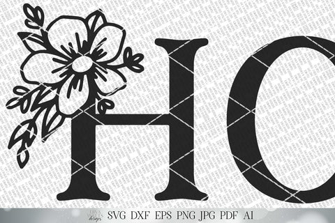 Home Sweet Home SVG | Floral SVG | Farmhouse Sign SVG | dxf and more! | Printable SVG Diva Watts Designs 