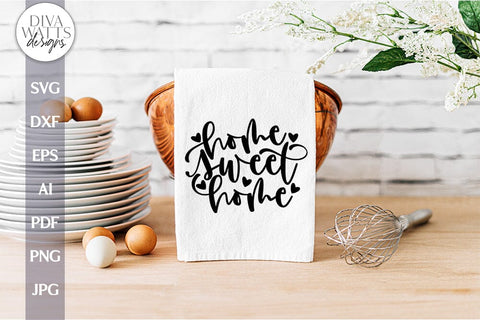 Home Sweet Home SVG For Door Hanger SVG Home Sweet Home Front Porch Sign SVG Home Sweet Home for Cricut Home Sweet Home svg For Sign SVG Diva Watts Designs 