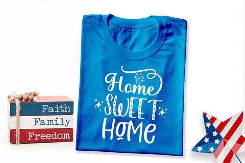 Home Sweet Home SVG I 4th of July SVG I Patriotic SVG PNG SVG Happy Printables Club 