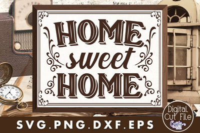 Home Sweet Home Svg SVG Crafty Mama Studios 