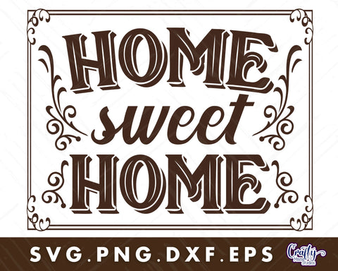 Home Sweet Home Svg SVG Crafty Mama Studios 