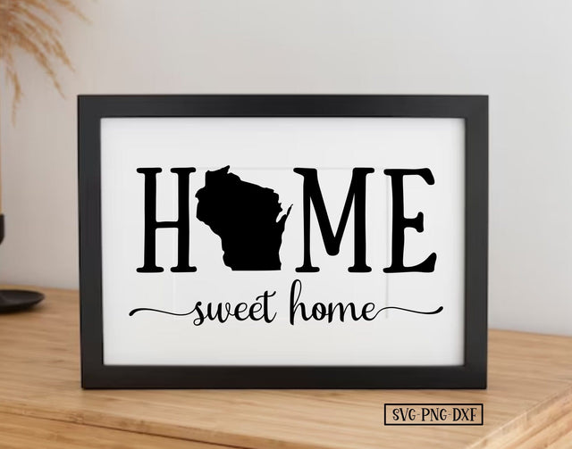 Home sweet home WI SVG Calico Creations Svg 