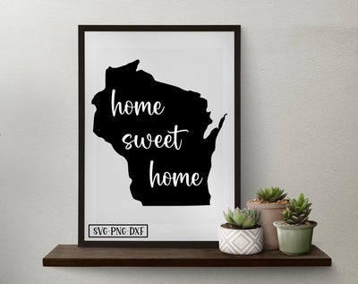 Home sweet home WI SVG Calico Creations Svg 