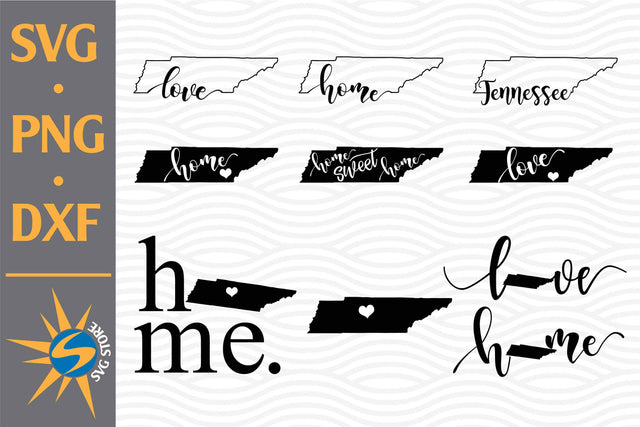 Home Tennessee, Love Tennessee SVG, PNG, DXF Digital Files Include SVG SVGStoreShop 