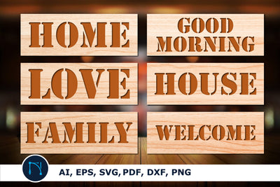 home, welcome, love, family Sign bundle Laser Cut 3d Svg SVG MD JOYNAL ABDIN 