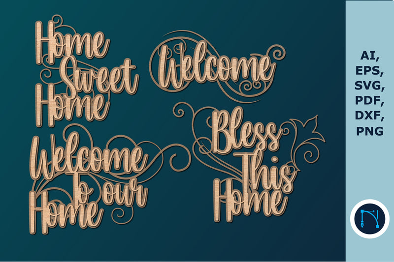 Home welcome sign decor SVG bundle - So Fontsy