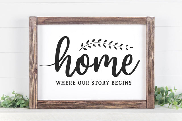 Home Where Our Story Begins, Farmhouse Sign SVG SVG futivesvg 