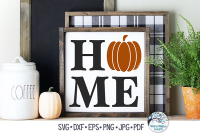 Home with Pumpkin SVG SVG Wispy Willow Designs 