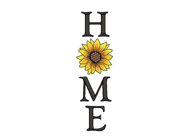 Home with Sunflower Embroidery Design, 4 sizes Embroidery/Applique DESIGNS Nino Nadaraia 