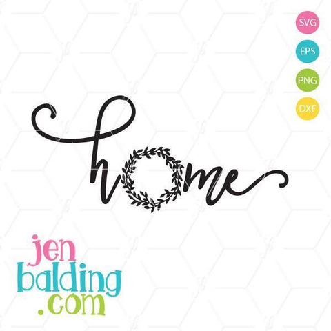 Home Wreath | Kitchen Towel SVG SVG So Fontsy Design Shop 