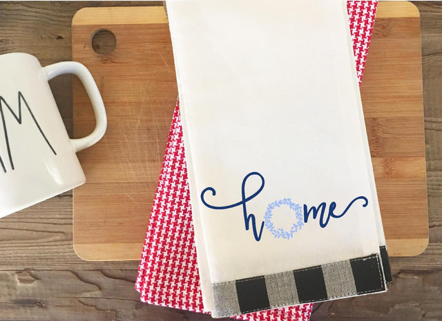 Home Wreath | Kitchen Towel SVG SVG So Fontsy Design Shop 