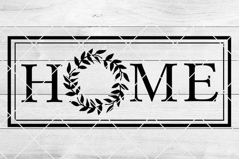 Home Wreath Sign SVG Abba Designs 