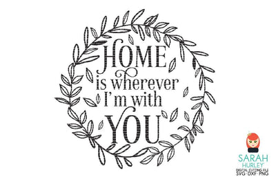 Home Wreath SVG Sarah Hurley 