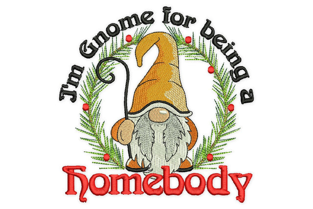 HomeBody Gnome Embroidery Design Embroidery/Applique DESIGNS NextEmbroidery 