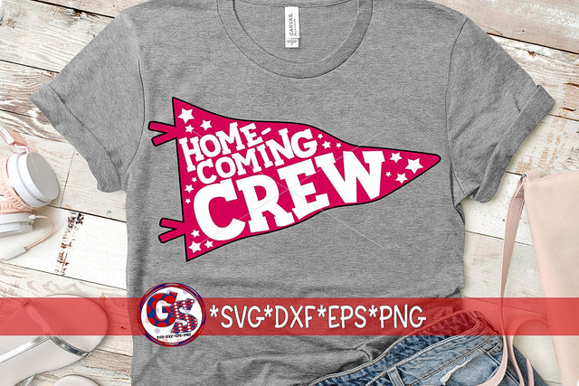 Homecoming Crew Pennant SVG DXF EPS PNG SVG Greedy Stitches 