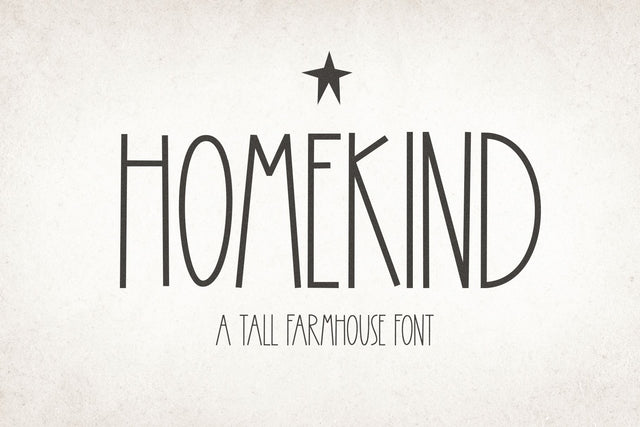 Homekind - Tall Farmhouse Font Font KA Designs 