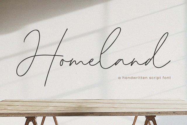Homeland - Handwritten script Font Font Timur type 
