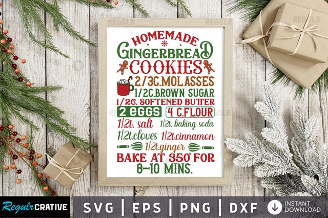 Homemade gingerbread cookies SVG SVG Regulrcrative 