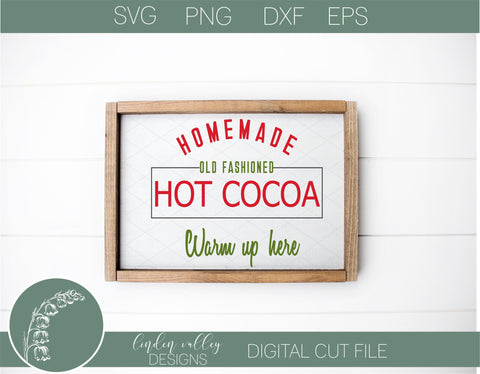Homemade Hot Cocoa SVG|Farmhouse Christmas SVG SVG Linden Valley Designs 