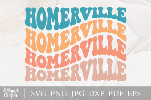 Homerville svg wavy style svg, EPS PNG Cricut Instant Download SVG Fauz 