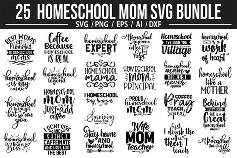 Homeschool Mom SVG Bundle SVG orpitasn 