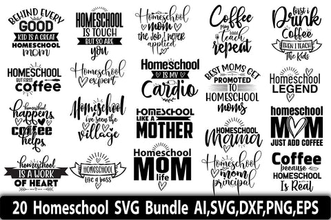 Homeschool Mom SVG Bundle SVG orpitasn 