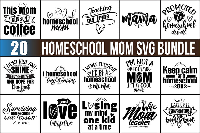 Homeschool Mom SVG Bundle SVG orpitasn 