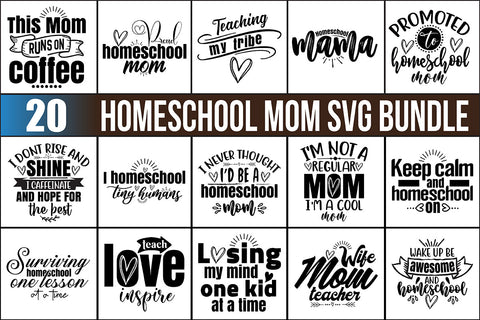 Homeschool Mom SVG Bundle SVG orpitasn 