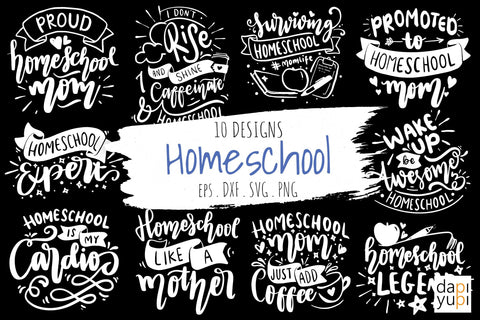 Homeschool Quotes Bundle SVG dapiyupi store 