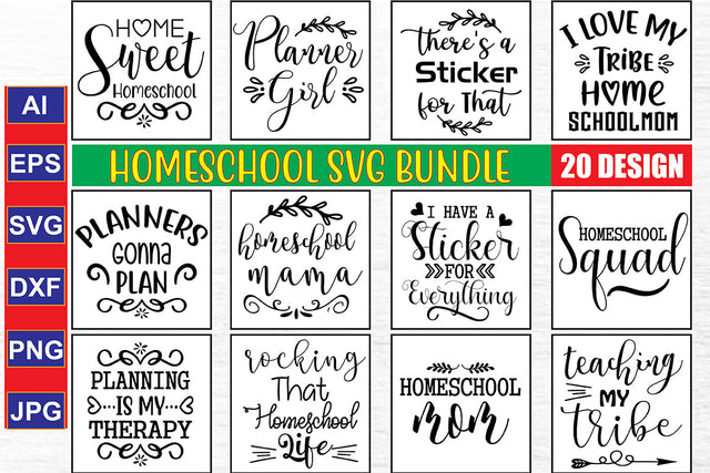 Homeschool SVG Bundle SVG nirmal108roy 