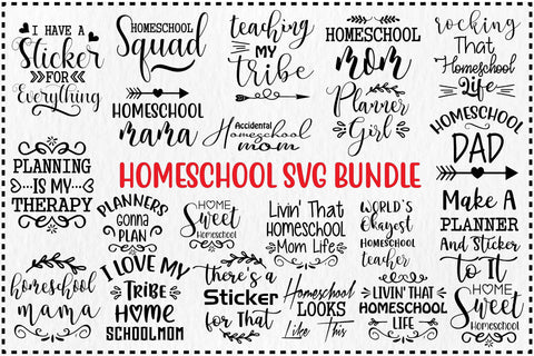 Homeschool SVG Bundle SVG nirmal108roy 
